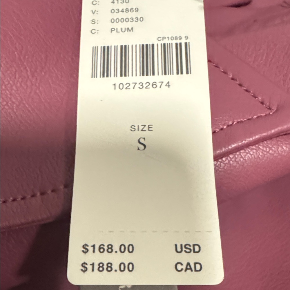 Maeve The Bettina Leather ( vegan )Mini Shirt Dress Dress NWT - Picture 3 of 6